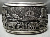 One Of The Most Rare Vintage Native American Navajo Thomas Singer Sterling Silver Bracelet-Nativo Arts