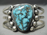 Important Vintage Native American Navajo Last Chance Turquoise Sterling Silver Bracelet-Nativo Arts