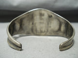 Museum Vintage Native American Navajo Morenci Turquoise Sterling Silver Bracelet Old-Nativo Arts