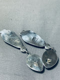 Hemerson Brown Native American Navajo Signed Sugulite Sterling Silver Earrings-Nativo Arts