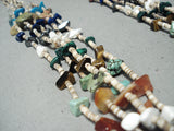 Native American Amazing Vintage Navajo Turquoise Sterling Silver Heishi Necklace-Nativo Arts