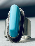 Authentic Tommy Jackson Vintage Native American Navajo Turquoise Sterling Silver Ring-Nativo Arts