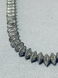 Hand Tooled Vintage Native American Navajo Sterling Silver Hogan Necklace-Nativo Arts