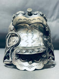 One Of The Most Highly Detailed Native American Navajo Sterling Silver Bracelet-Nativo Arts