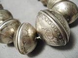 Heaviest Craziest Native American Navajo Sterling Silver Coin Silver Necklace- 435 Grams!-Nativo Arts