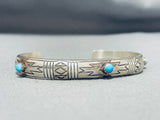 Noteworthy Native American Navajo Sleeping Beauty Turquoise Sterling Silver Bracelet-Nativo Arts