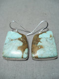 Fabulous Navajo Native American 8 Turquoise Sterling Silver Earrings-Nativo Arts