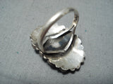 Signed Vintage Navajo Native American Turquoise Cluster Sterling Silver Ring-Nativo Arts
