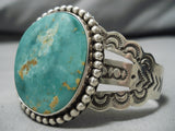 Huge Vintage Native American Navajo Royston Turquoise Sterling Silver Bracelet-Nativo Arts