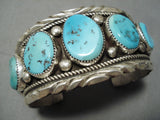 Quality Vintage Native American Navajo Natural Turquoise Sterling Silver Native Bracelet-Nativo Arts