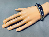 Midnight Space Kachina Native American Navajo Turquoise Sterling Silver Bracelet-Nativo Arts