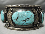 Museum Vintage Native American Navajo Billie Salvido Turquoise Sterling Silver Bracelet-Nativo Arts