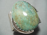 One Of The Biggest Vintage Native American Navajo Royston Turquoise Sterling Silver Bracelet-Nativo Arts