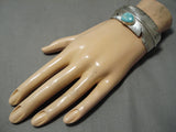 Important Vintage Native American Navajo Ben Begaye Turquoise Sterling Silver Feather Bracelet-Nativo Arts