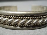 Amazing Vintage Navajo Sterling Silver Bracelet Old Native American-Nativo Arts