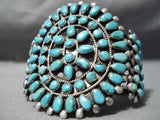 Newsworthy Vintage Native American Navajo Turquoise Sterling Silver Bracelet Old-Nativo Arts