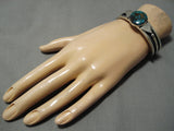 Important Native American Navajo Jeanette Dale Royston Turquoise Sterling Silver Bracelet-Nativo Arts