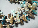 Phenomenal Vintage Native American Navajo Kingman Turquoise Coral Necklace-Nativo Arts