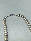 Rare Gilber Turquoise Vintage Native American Navajo Sterling Silver Squash Blossom Necklace-Nativo Arts
