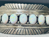 The Best Lorenzo James Vintage Native American Navajo Domed Opal Sterling Silver Bracelet-Nativo Arts