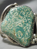 One Of The Best Vintage Native American Navajo Green Turquoise Sterling Silver Bracelet-Nativo Arts