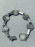 Exquisite Vintage Native American Zuni Turquoise Cluster Links Sterling Silver Bracelet-Nativo Arts