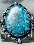 Colossal 117 Gram Native American Navajo Turquoise Sterling Silver Bracelet-Nativo Arts