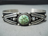 Native American One Of The Best Albert Jake Carico Lake Turquoise Sterling Silver Bracelet-Nativo Arts