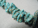 Green Nugget Collection Vintage Native American Navajo Sterling Silver Torpedo Necklace Old-Nativo Arts
