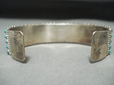One Of Most Intricate Vintage Native American Zuni Snake Eyes Turquoise Sterling Silver Bracelet-Nativo Arts