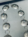 Unique Dangling Cross Vintage Native American Navajo Turquoise Sterling Silver Concho Belt-Nativo Arts