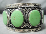 Huge Vintage Navajo/ Mexican Gapseite Sterling Silver Bracelet-Nativo Arts