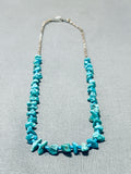 Amazing Vintage Native American Navajo Turquoise Heishi Blue Necklace Old-Nativo Arts