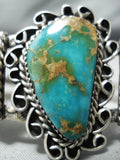 Vivid Vintage Native American Navajo Royston Turquoise Sterling Silver Bracelet-Nativo Arts