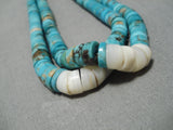 Native American Rare Vintage Santo Domingo Spiderweb Turquoise Nugget Necklace Old-Nativo Arts