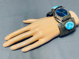 One Of The Best Thomas Singer Vintage Native American Navajo Turquoise Sterling Silver Bracelet-Nativo Arts