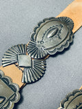 Important Vintage Native American Navajo Mary Cayanito Sterling Silver Concho Belt-Nativo Arts