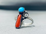 Special Vintage Native American Navajo Sleeping Beauty Turquoise Sterling Silver Ring-Nativo Arts