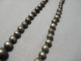 Exquisite Vintage Native American Navajo Hand Wrought Sterling Silver Necklace Old-Nativo Arts