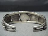 Tremendous Vintage Native American Navajo Sleeping Beauty Turquoise Sterling Silver Bracelet Old-Nativo Arts
