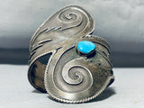 Native American One Of The Craziest Vintage Navajo Turquoise Sterling Silver Bracelet-Nativo Arts