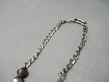 Tremendous Vintage Native American Navajo Turquoise Sterling Silver Caico Lake Necklace Old-Nativo Arts