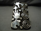 Marvelous Vintage Native American Navajo Dragonfly Cross Sterling Silver Ring-Nativo Arts