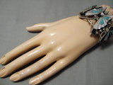 Incredible Wingpsan Vintage Native American Zuni Native Sterling Silver Butterfly Bracelet-Nativo Arts