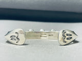 Extraordinary Native American Navajo Signed 5 Sleeping Beauty Turquoise Sterling Silver Bracelet-Nativo Arts