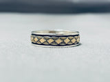 Magnificent Important Native American Navajo 14k Gold Sterling Silver Ring-Nativo Arts