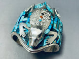 Best Native American Navajo Turquoise Toad Inlay Sterling Silver Bracelet-Nativo Arts