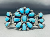 Sensational Vintage Native American Zuni Lone Mountain Turquoise Sterling Silver Bracelet-Nativo Arts
