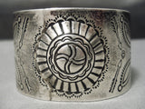 Early Hand Tooled Vintage Navajo Coin Silver Native American Bracelet Cuff-Nativo Arts