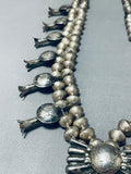 Spider Vintage Native American Navajo Sterling Silver Squash Blossom Necklace-Nativo Arts